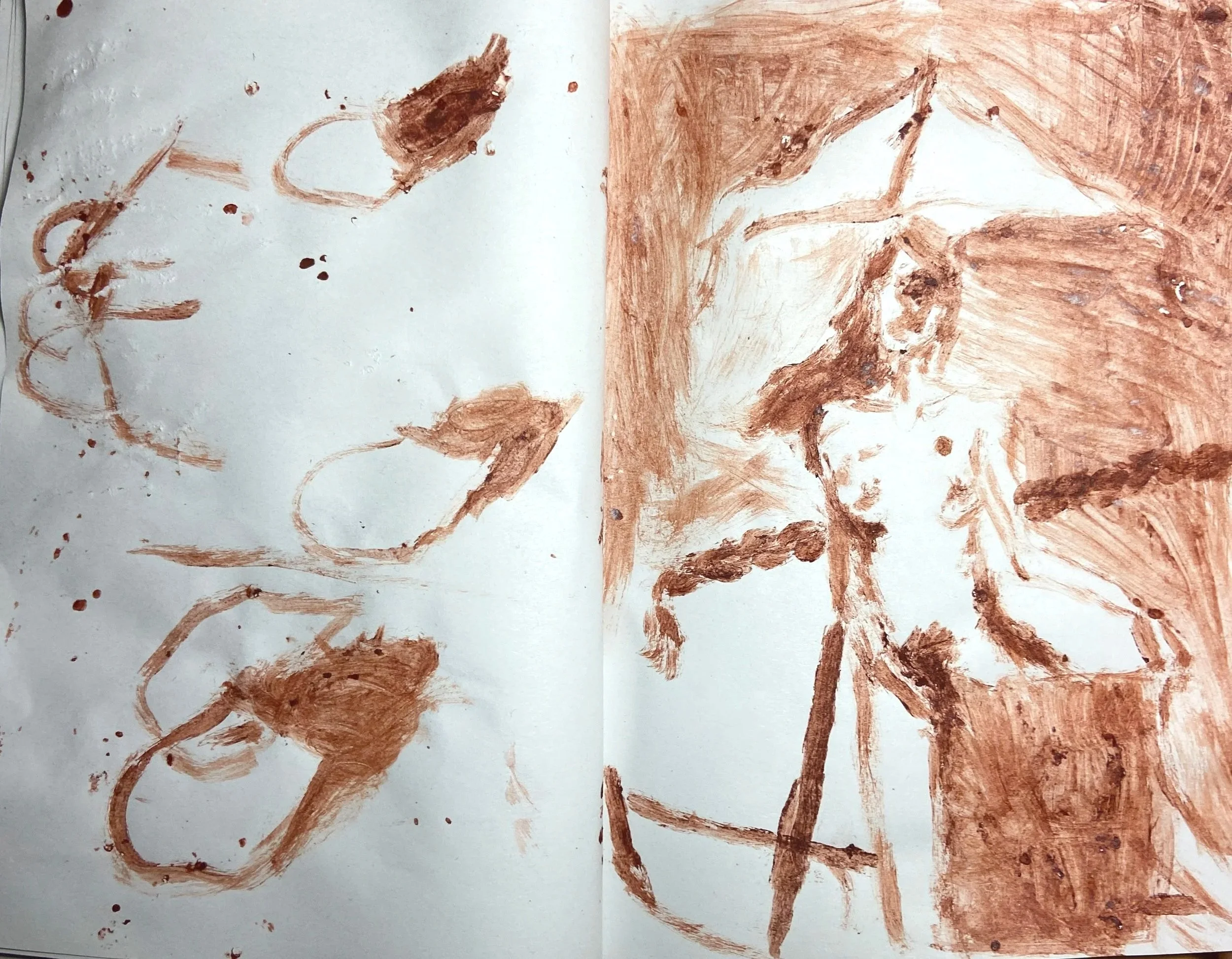 Sailboat and handkerchiefs, 2023,

15 × 22 each,

wax on paper