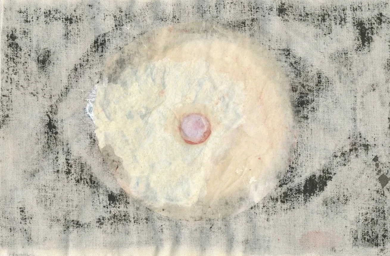 Union 0, 2025, 20 x 10 cm, earth pigments, acrylic and paper on canvas
