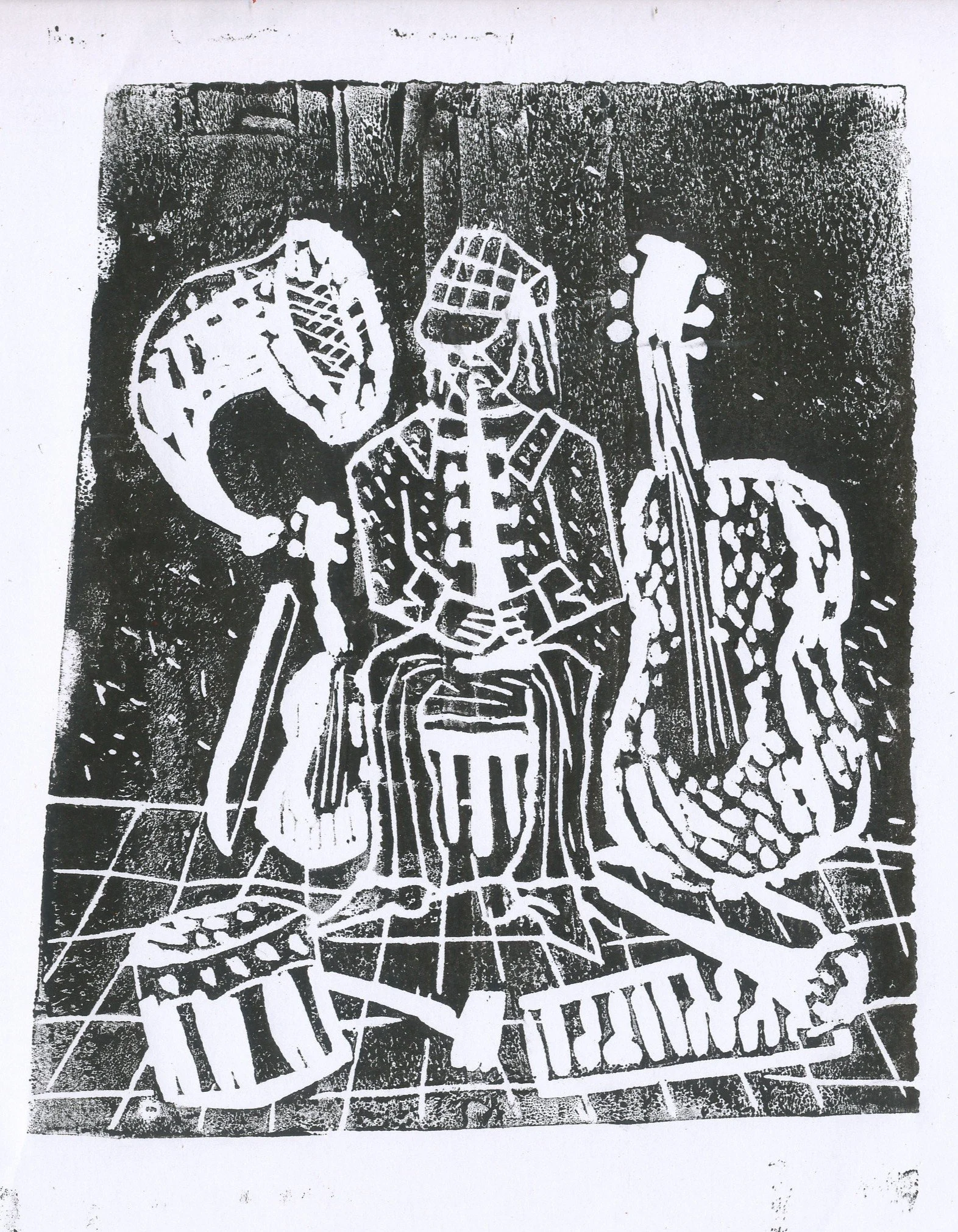 The Player, 2025,

20 × 25 cm, linocut print on paper