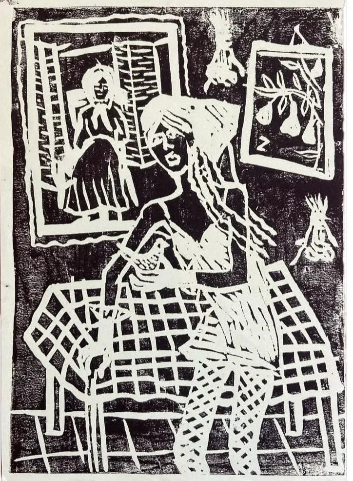Old recipe, 2025,

15 × 21 cm, linocut on paper