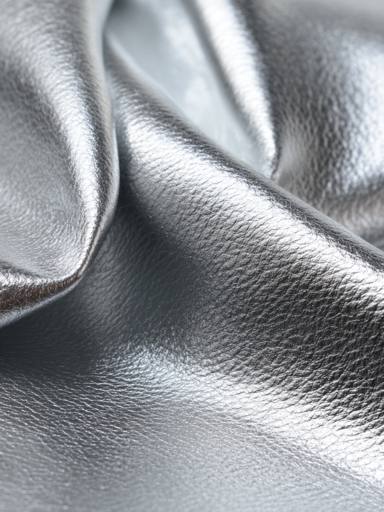 leather coated with metallic coating