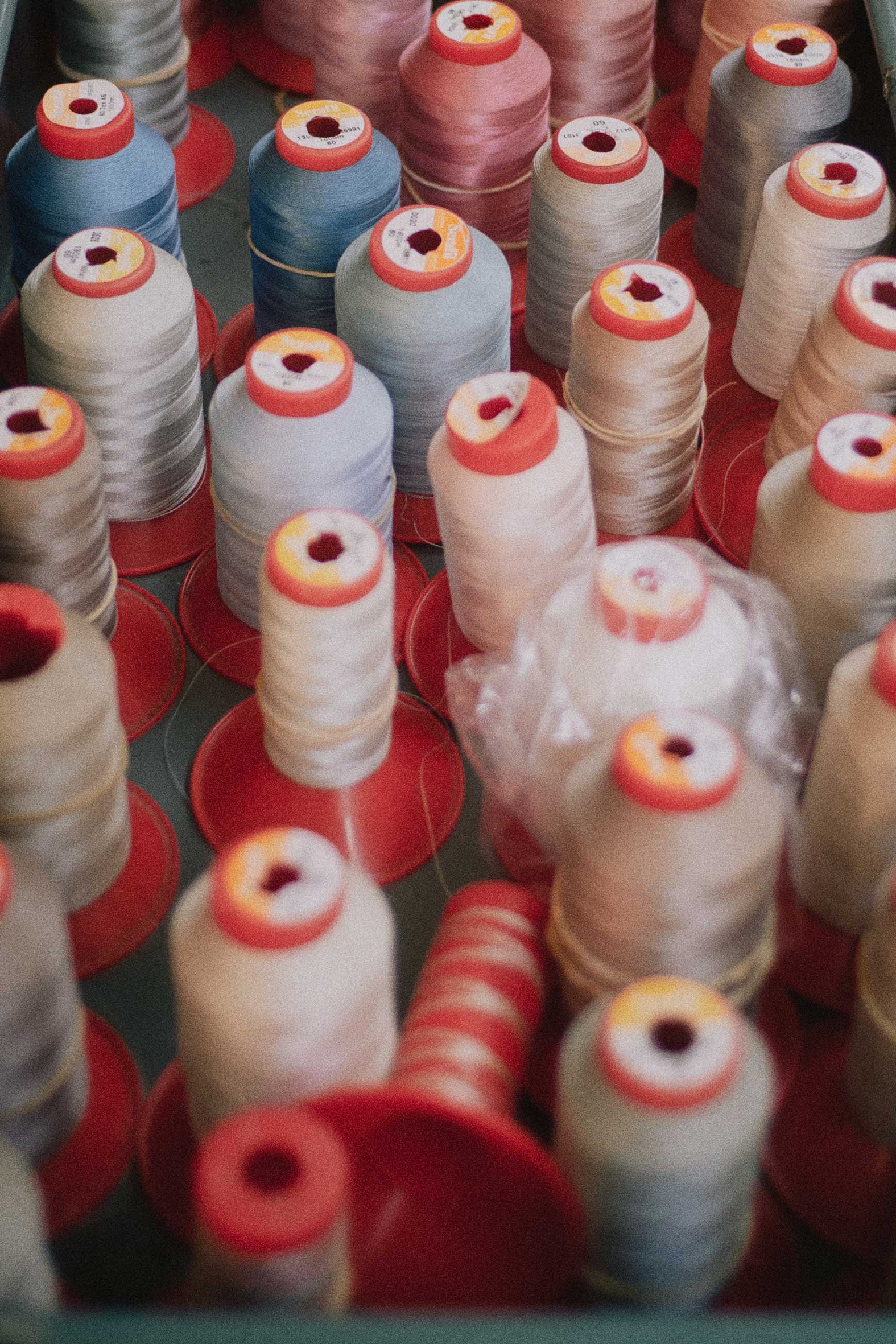 threads used in footwear and bags production and development