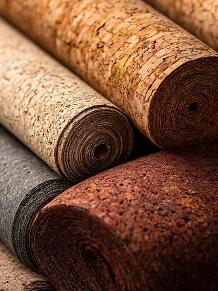 cork material used for sustainable  accessories
