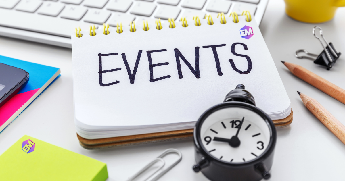 Events notebook and clock representing an event marketing campaign with limited time to improve ticket sales. | Event Momentum