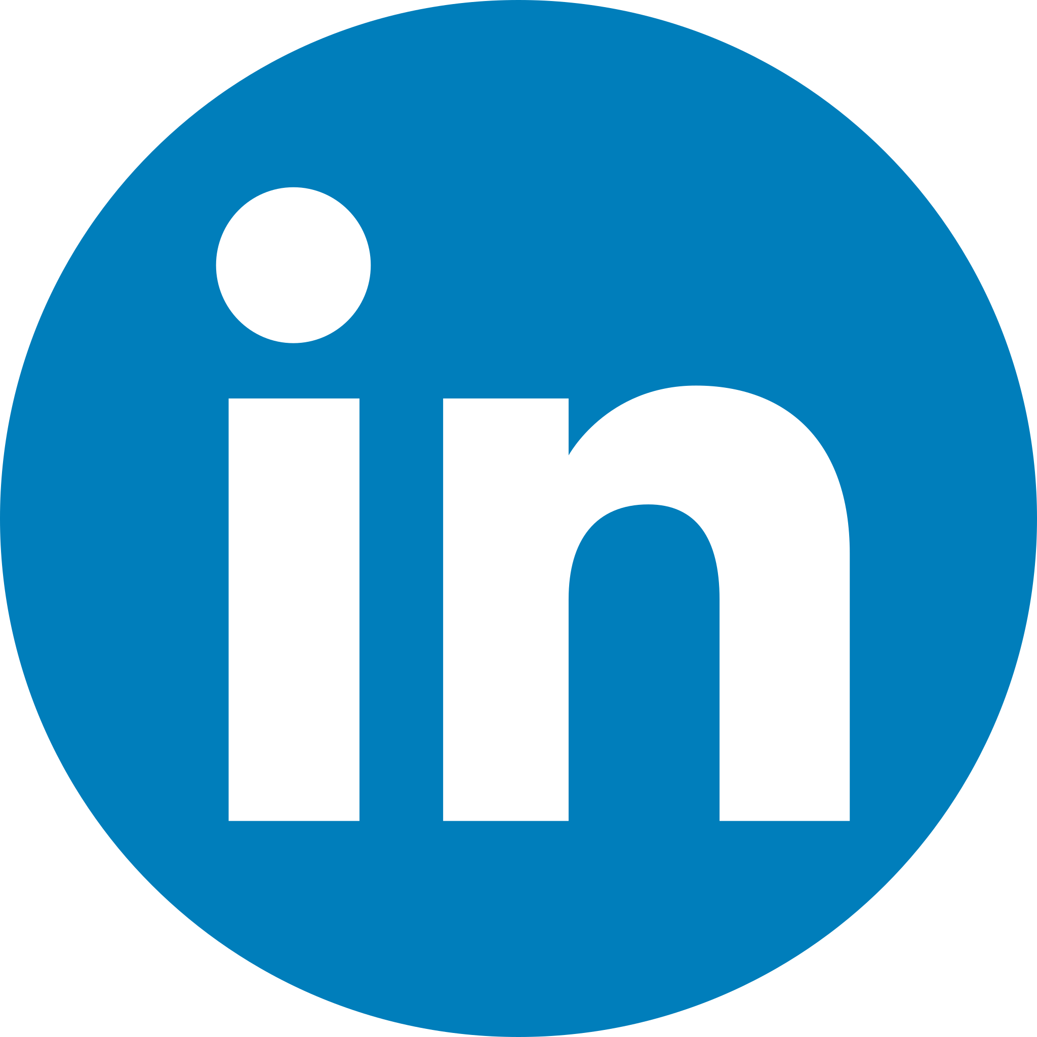 LinkedIn logo with a blue circle and white lowercase letters 'in' in the center.