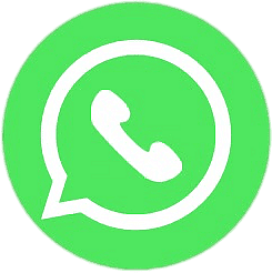 WhatsApp logo with a green background and white speech bubble containing a phone icon.