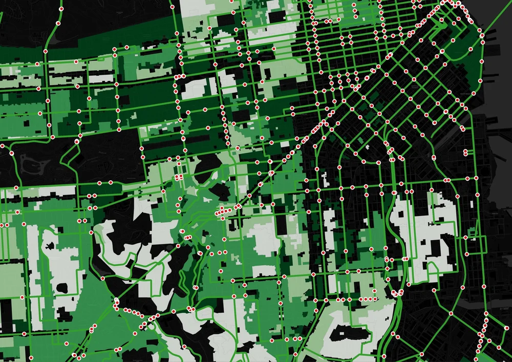 Map visual for spatial consulting