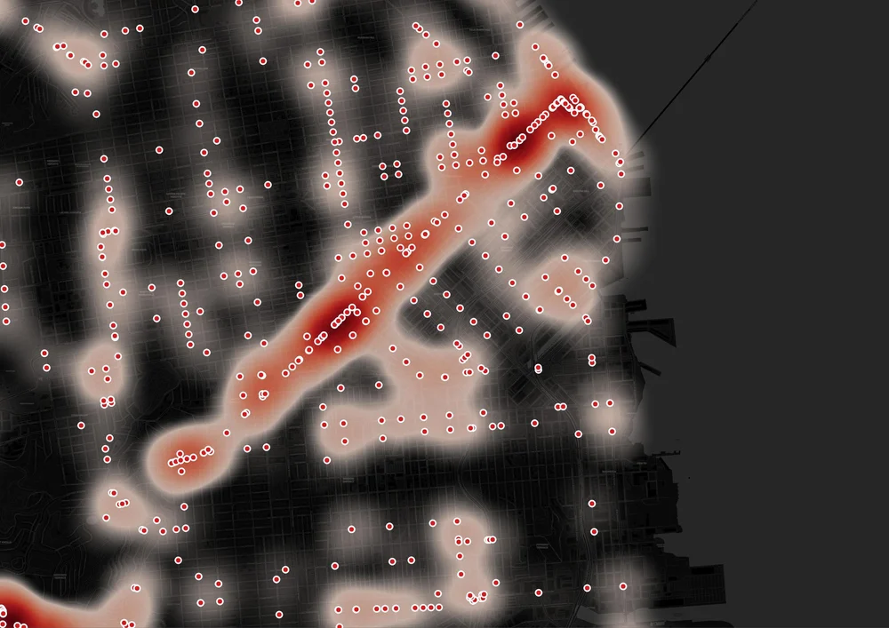 Map visual for professional GIS courses