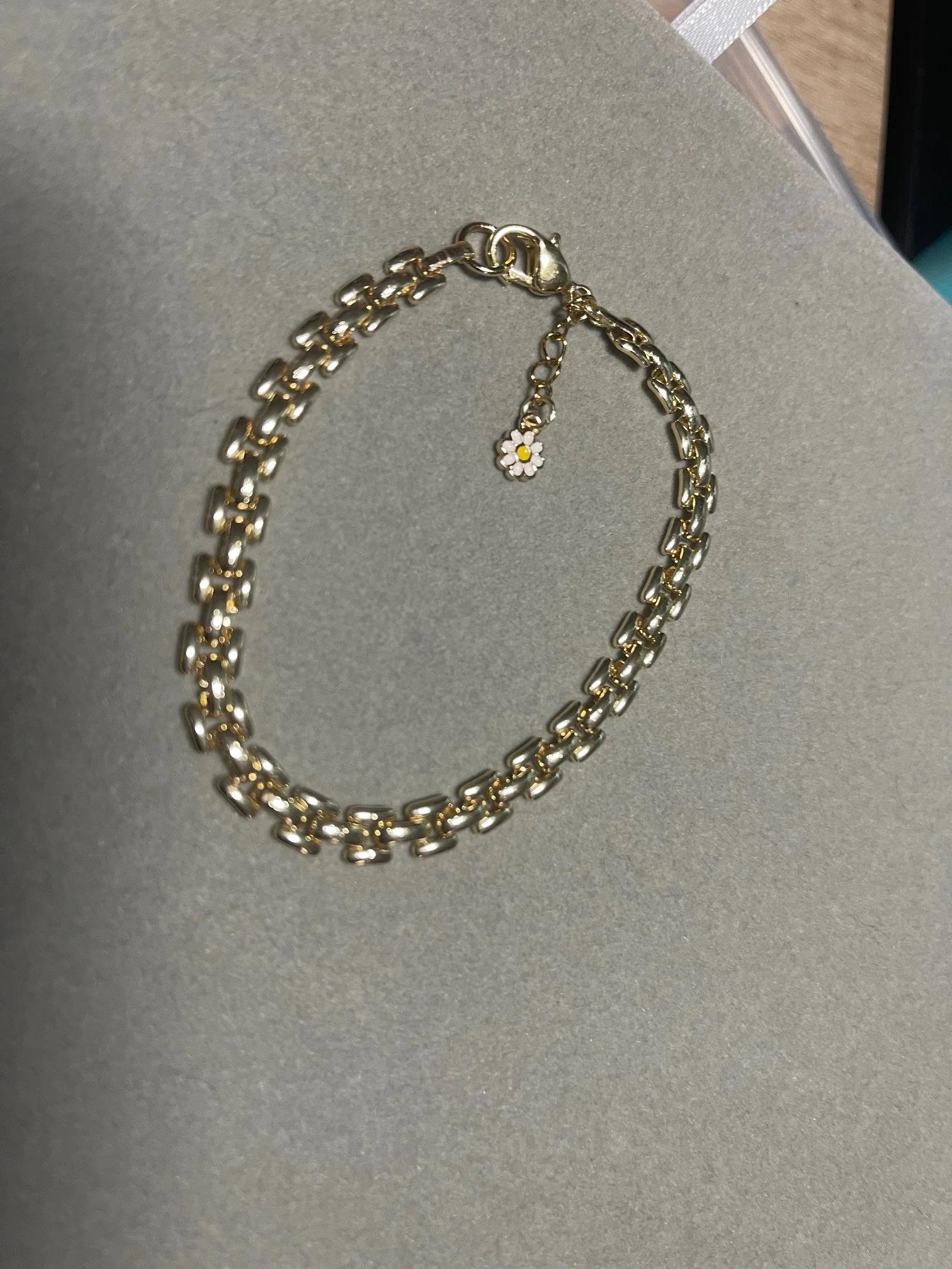 Gold Filled Panther Bracelet wSunflower dangle.jpeg