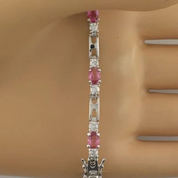 Caged Light Rose Tennis Bracelet Rho 303-7.jpg