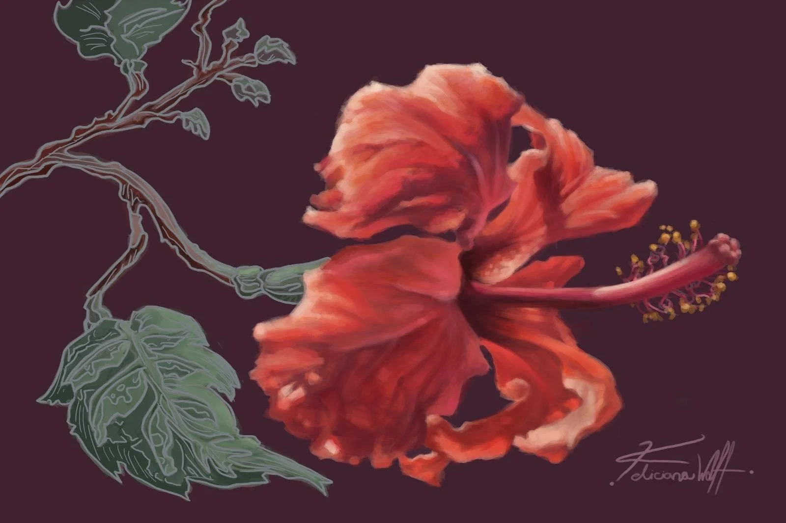 Bald Verfügbar-"Hibiskus" limitierte Aufl.