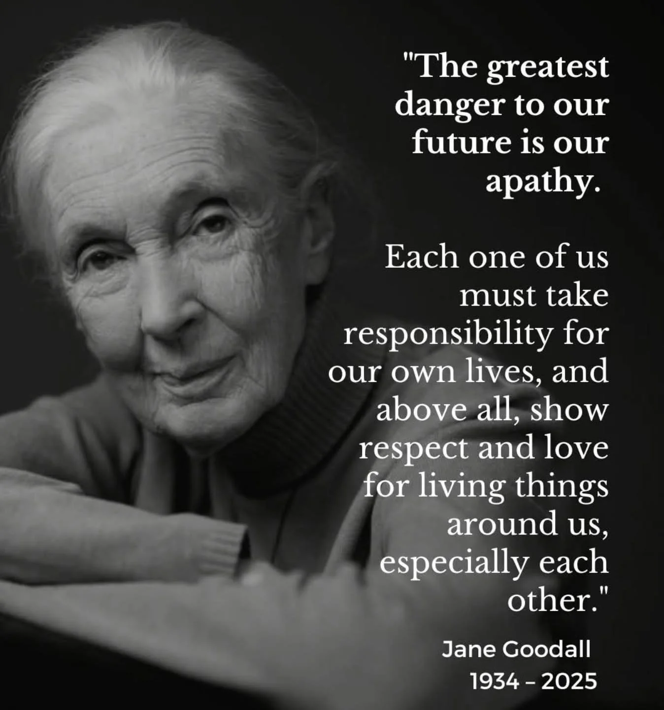 &quot;A happy day for me is if I can be out in nature somewhere,&quot; Jane Goodall said in a 2024 interview. 🤍

(Credit: Getty Images)