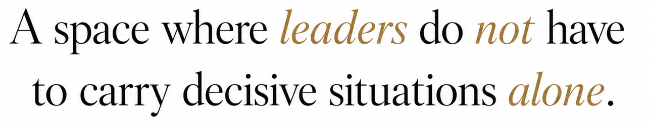Citation inspirante : « Un espace où les leaders n'ont pas à gérer des situations décisives seuls. »
