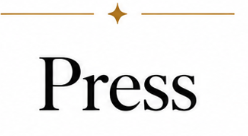 Mot 'Press' écrit en noir sur fond blanc