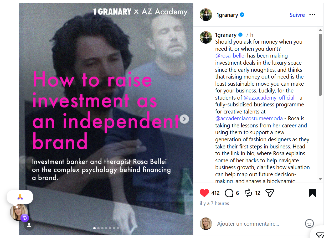 Couverture d'un livre intitulé "How to raise investment as an independent brand" avec une image floue de deux hommes, une femme et un verre d'eau.
