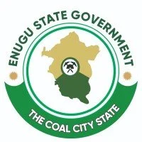 Logo of Enugu State Government with map of Nigeria showing Enugu State in green and the label 'The Coal City State'.