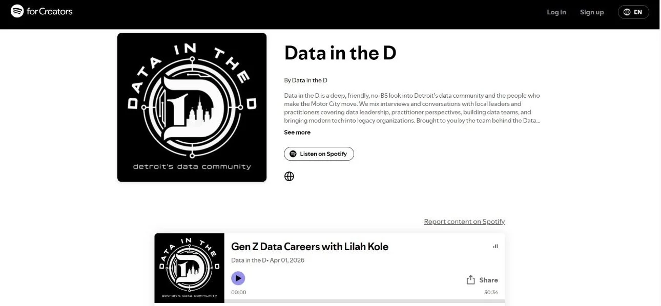 Speaker on Data in the D podcast