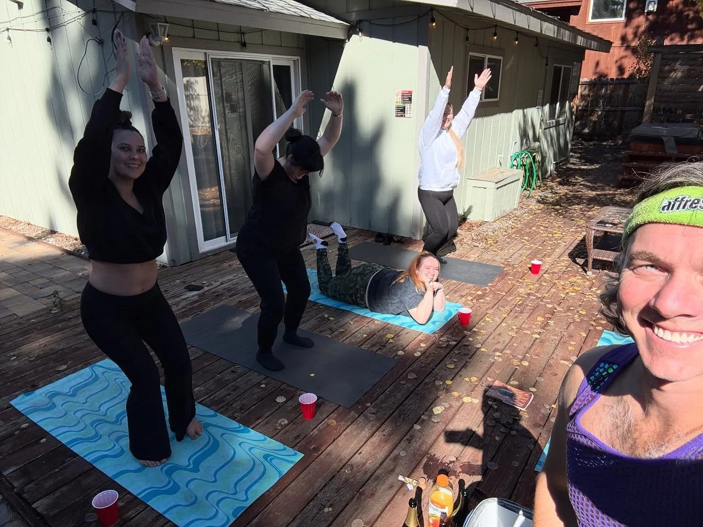 You do you. It&rsquo;s your practice. 🧜🏻&zwj;♀️

#princessasana #amberisthecolorofherenergy 
#swamimosa #swamimosayoga #tahoebachelorette #bachelorettepartyideas #tahoeyoga #yogacomeday #yoga #comedy #tahoebacheloretteparty #bacheloretteparty #taho