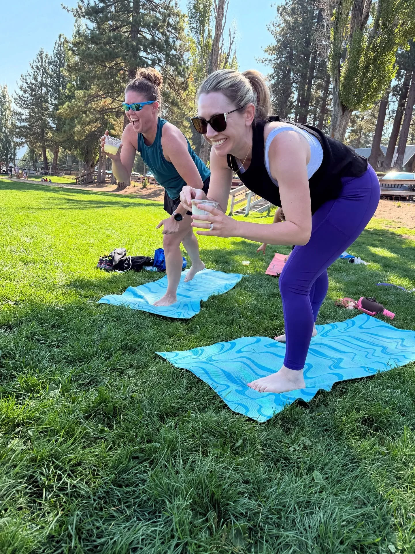 When the husbands are having their fantasy football draft, the wives do Swami Mosa Yoga.

Well played, ladies. Now I&rsquo;m sure you won&rsquo;t have to hear another word about their fantasy football teams alllllll season. 

#swamimosawouldgofirstin