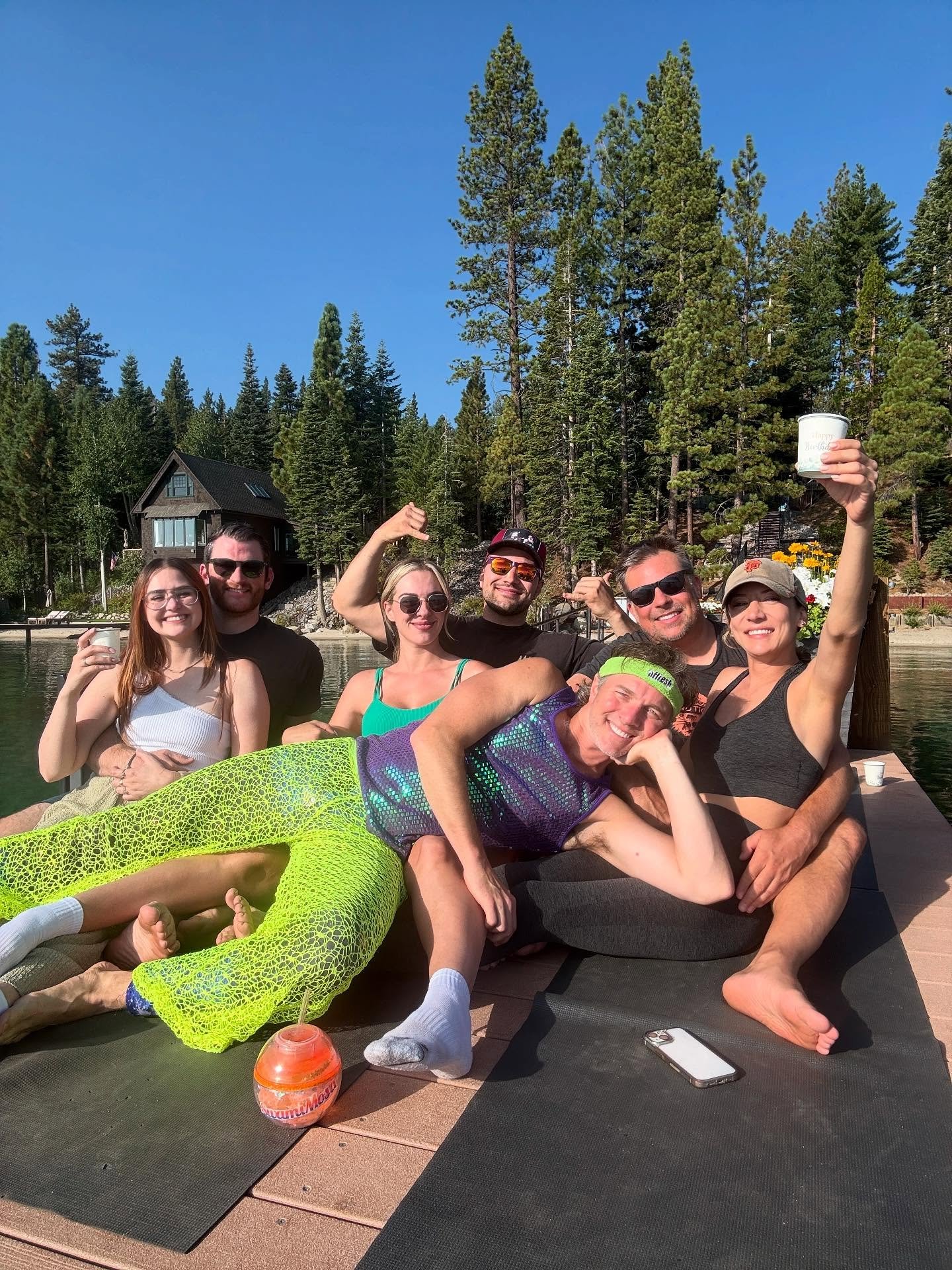 I set a world record today, with the help of all these goddesses (of all gender identification). 5 - the most Swami Mosa Yoga classes taught in one day. Back to back to back to back to back from 7:30 AM to 3 PM. 😮&zwj;💨🍾🥳

And now, we burn 🔥. Jo