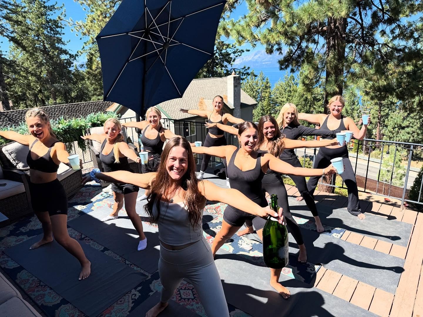 The only thing that could make this bachelorette party better is if someone could find Grace a Viking plumber. 🗡️🪠

Congratulations to Grace and Curtis! 👰🏻&zwj;♀️🤵🏻🥳

#swamimosa #swamimosayoga #tahoebachelorette #bachelorettepartyideas #tahoey