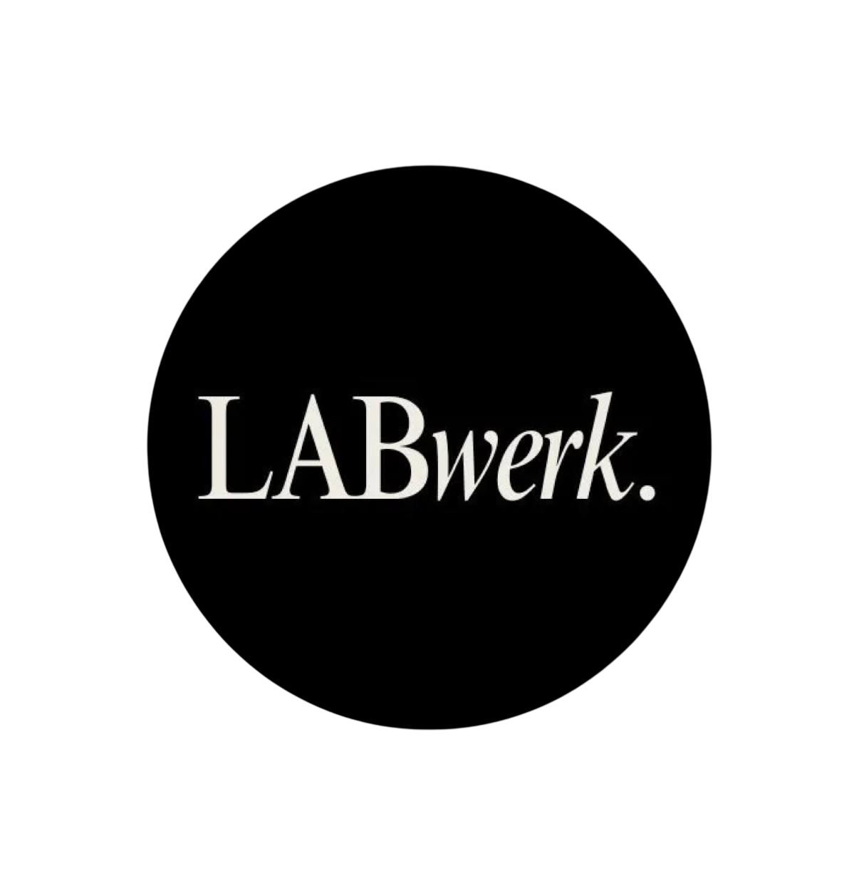 Black circular logo with the text "LABwerk." in white font in the center.