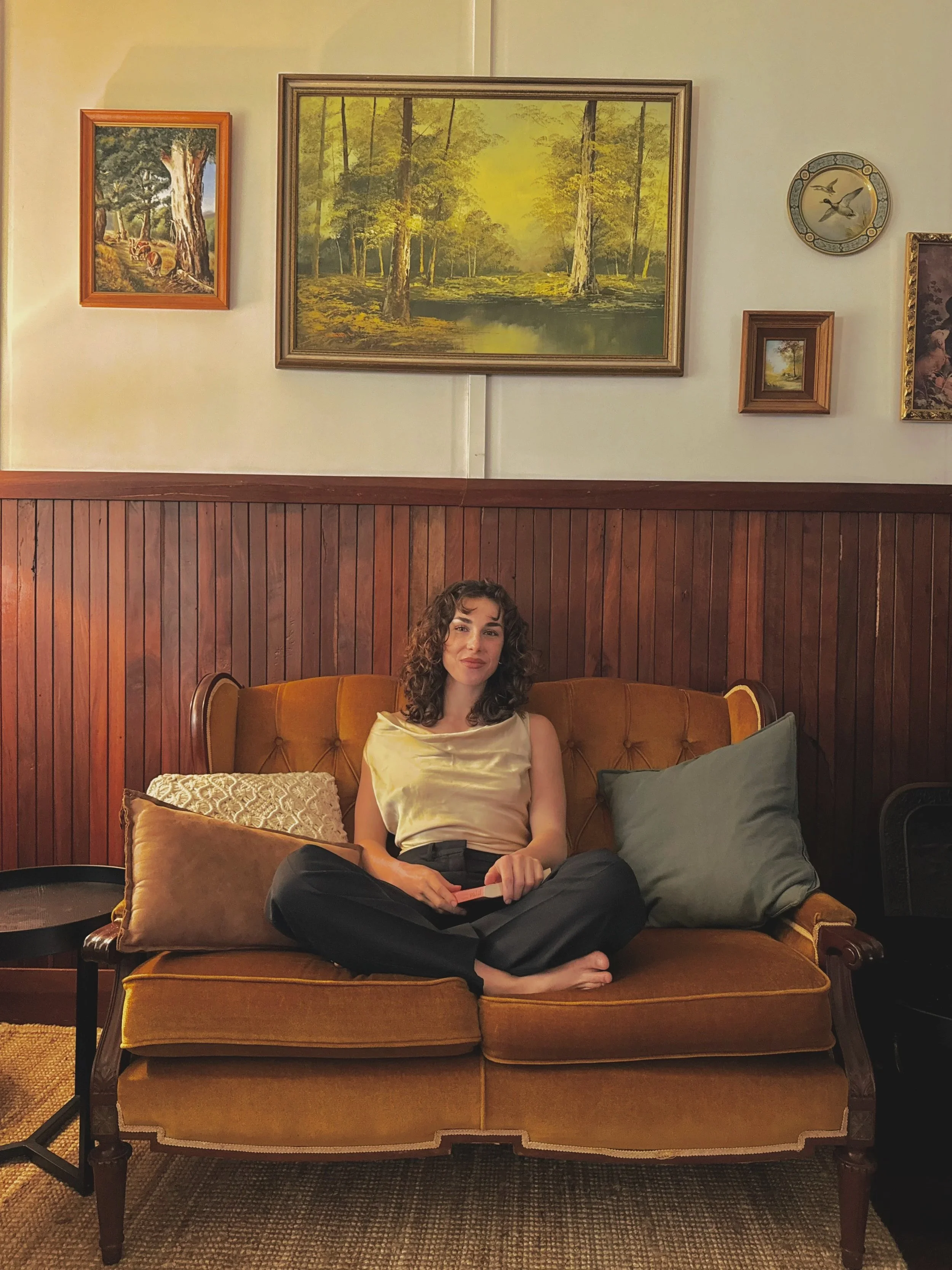 counsellor sitting on couch childhood trauma