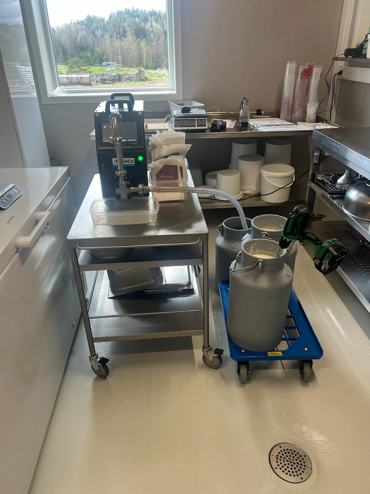 Fra produsjonen i meieriet.