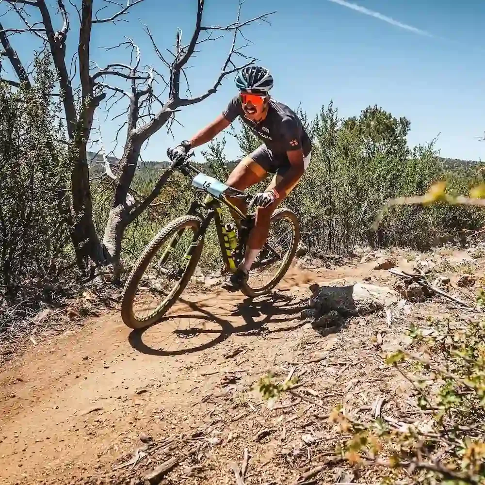 Evan Pardi on mountain bike