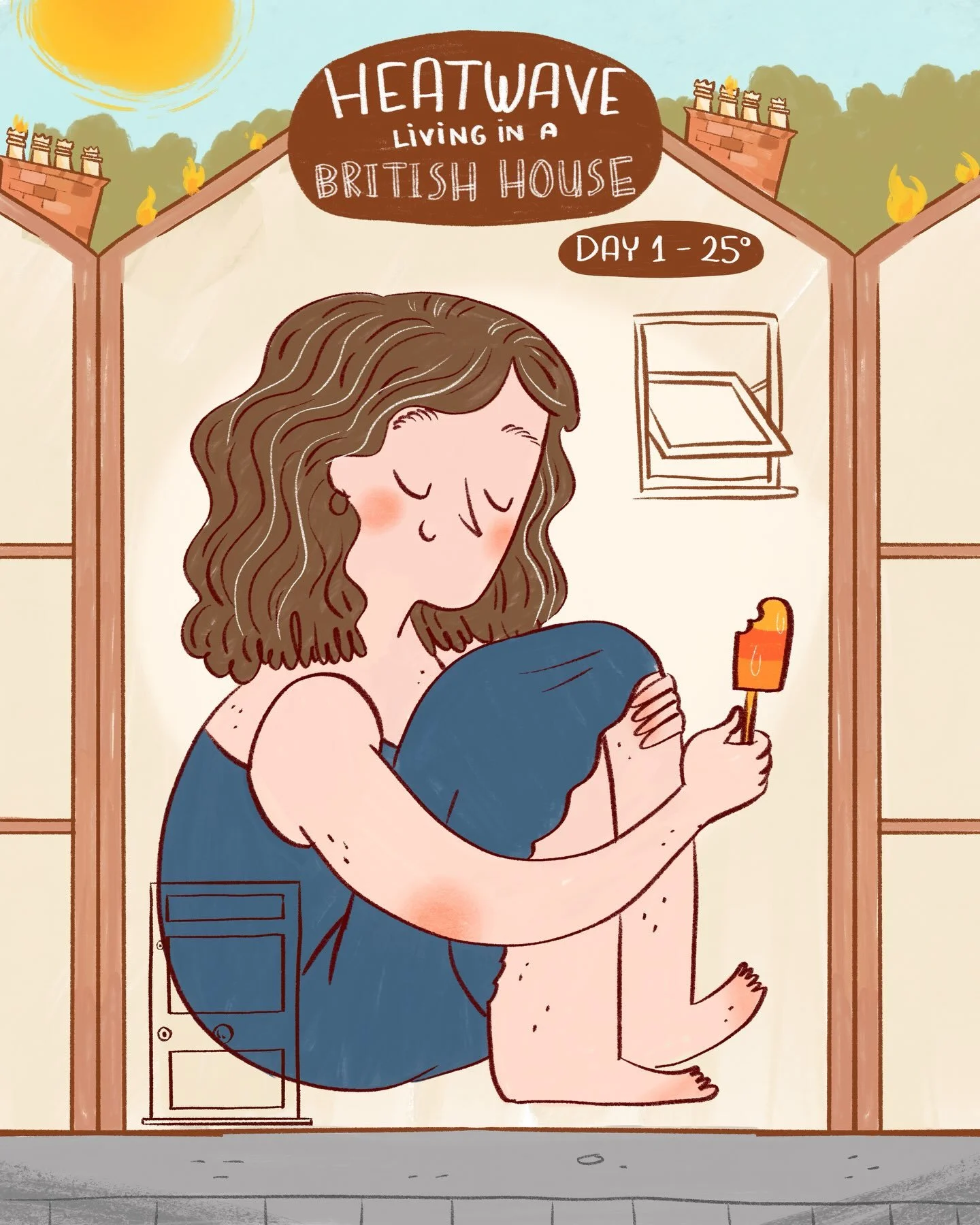 Pretty lovely, innit? ❤️&zwj;🔥❤️&zwj;🔥❤️&zwj;🔥

#britishheatwave #britishhouse #britishweather #humor #cartooncomics