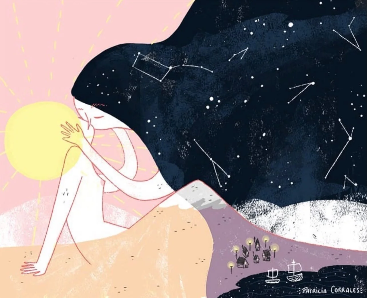 Ready for the eclipse?? 🌞🕶️

I made this illustration for Proyecto Kahlo in 2019. I'm currently on a family holiday in Galicia (north west Spain) and experiencing the eclipse from the beach is so exciting! Thinking about the sun and the moon this i