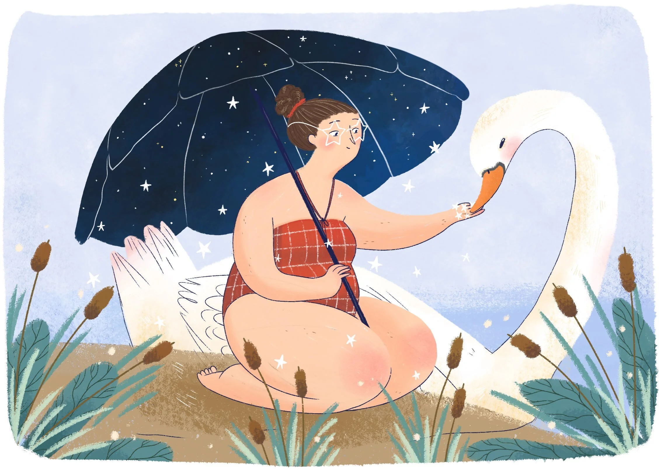 August ✨

A gentle reminder to slow down this month, find moments of wonder in the unexpected, and allow yourself to follow wherever the evening's tranquility leads you. 🦢🌙✨

#August #2026Calendar #whimsicalillustration #illustrationart #summermagi
