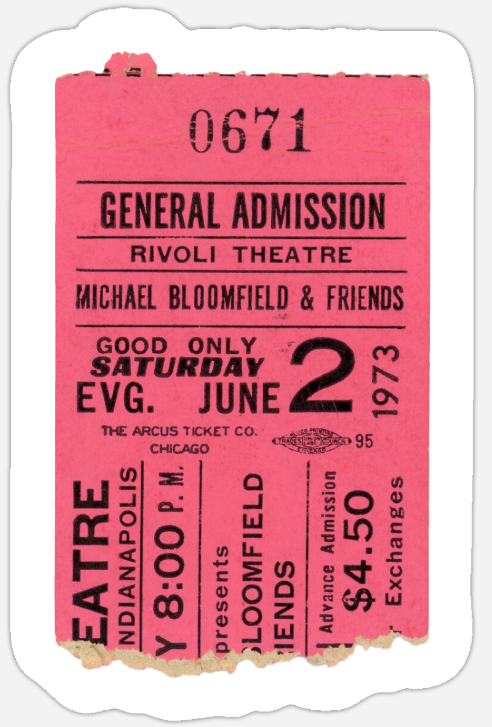 Michael Bloomfield & Friends ticket (1973).png