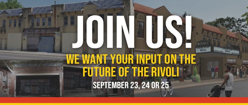 You're Invited | Rivoli Reuse Community Presentation + Input + Rivoli Tours