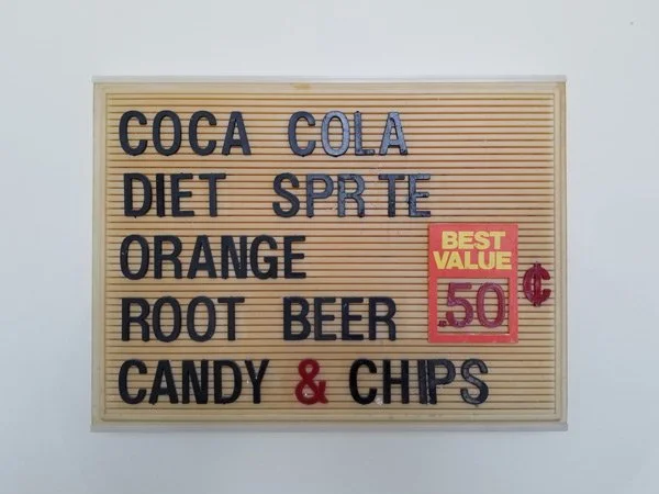 Rivoli Interior Sign - Beverages (Courtesy of Tim & Julie's Another Fine Mess)
