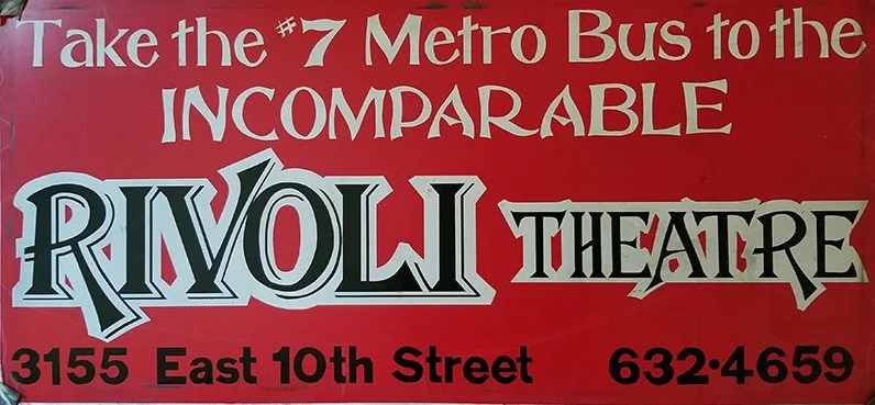 Red Rivoli Theatre Sign - 3’x7” x 1’7”