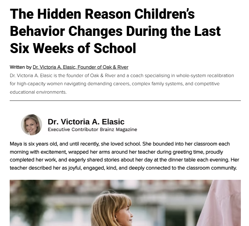The Hidden Reason Children’s Behavior Changes During the Last Six Weeks of School