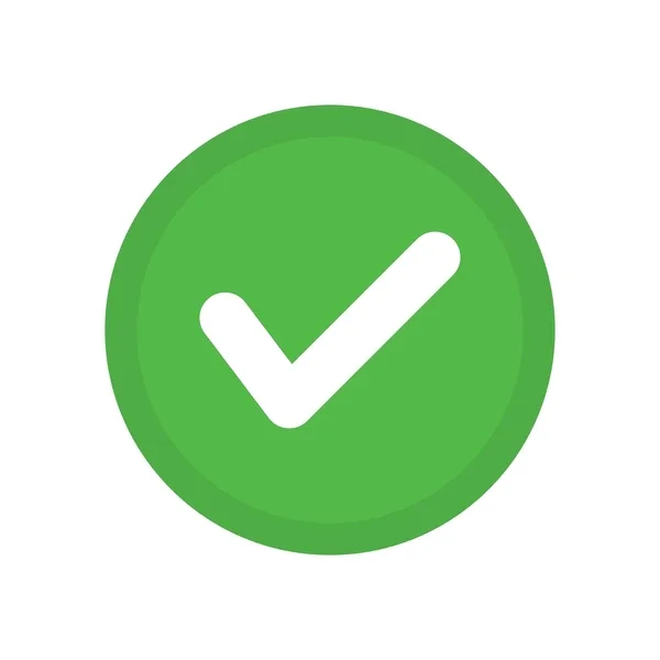Símbolo de marca de verificación en círculo verde