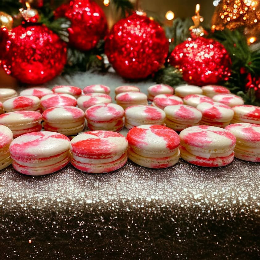 peppermint macarons