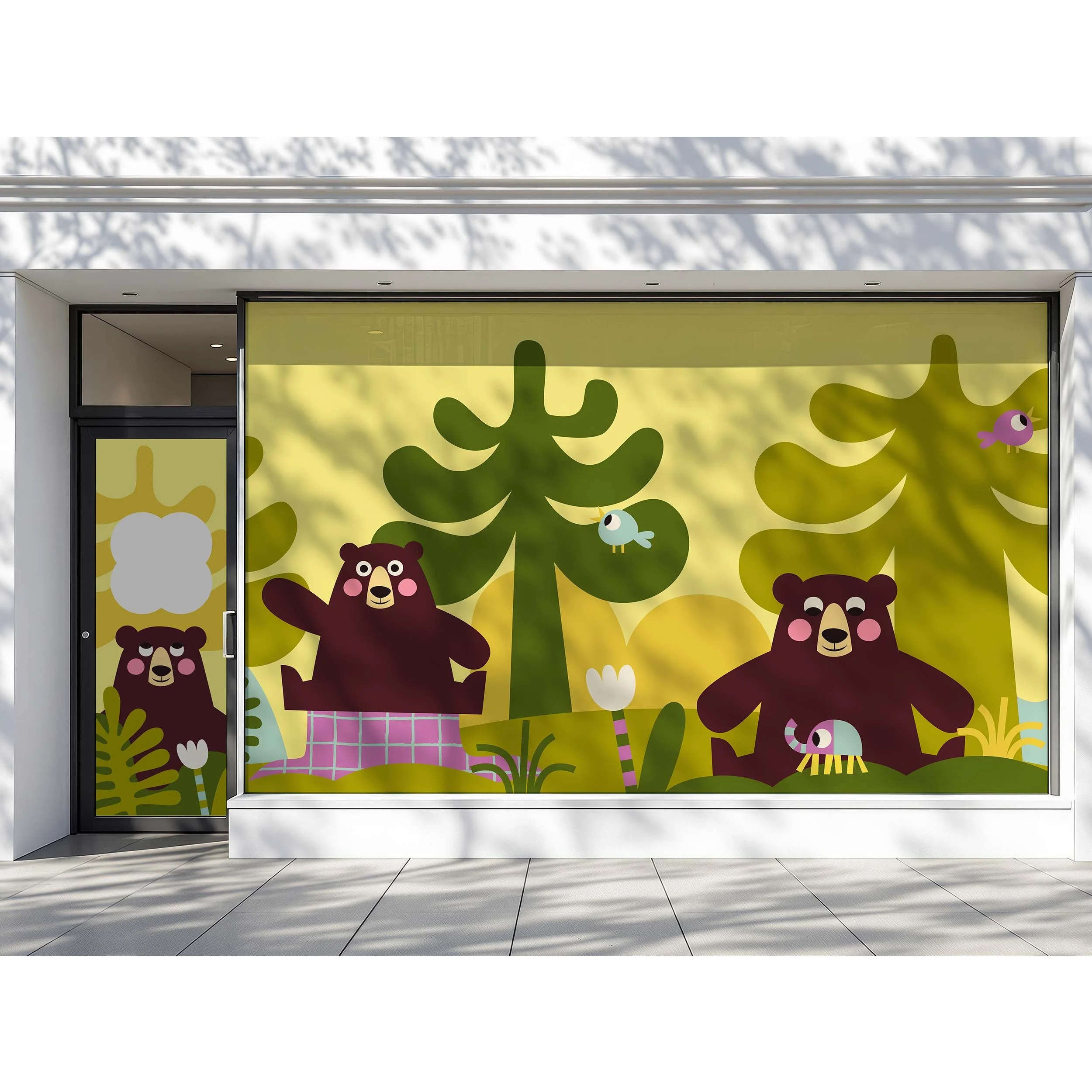 Leśne Miśki - wzór na folię