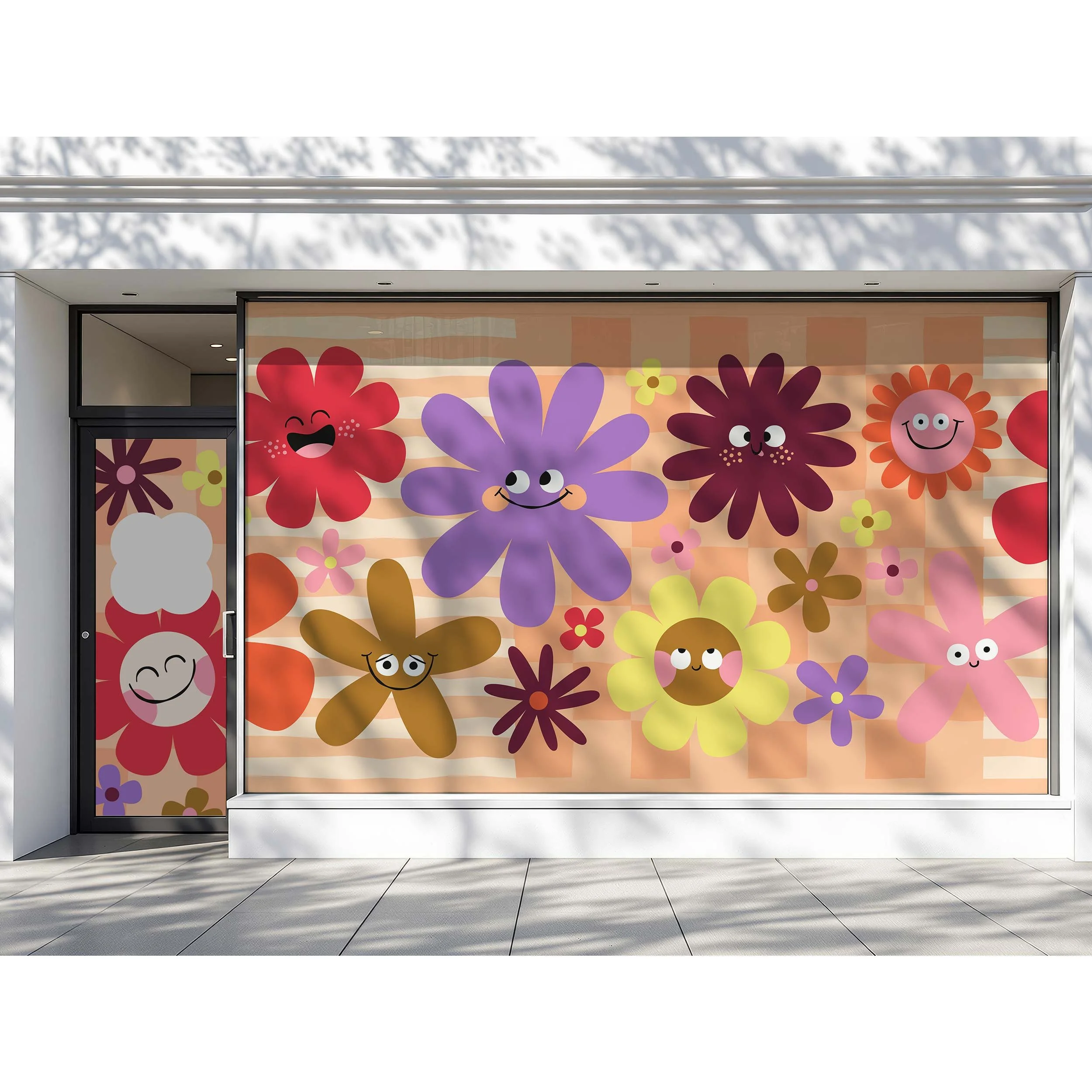 Śmiechokwiatki - wzór na folię