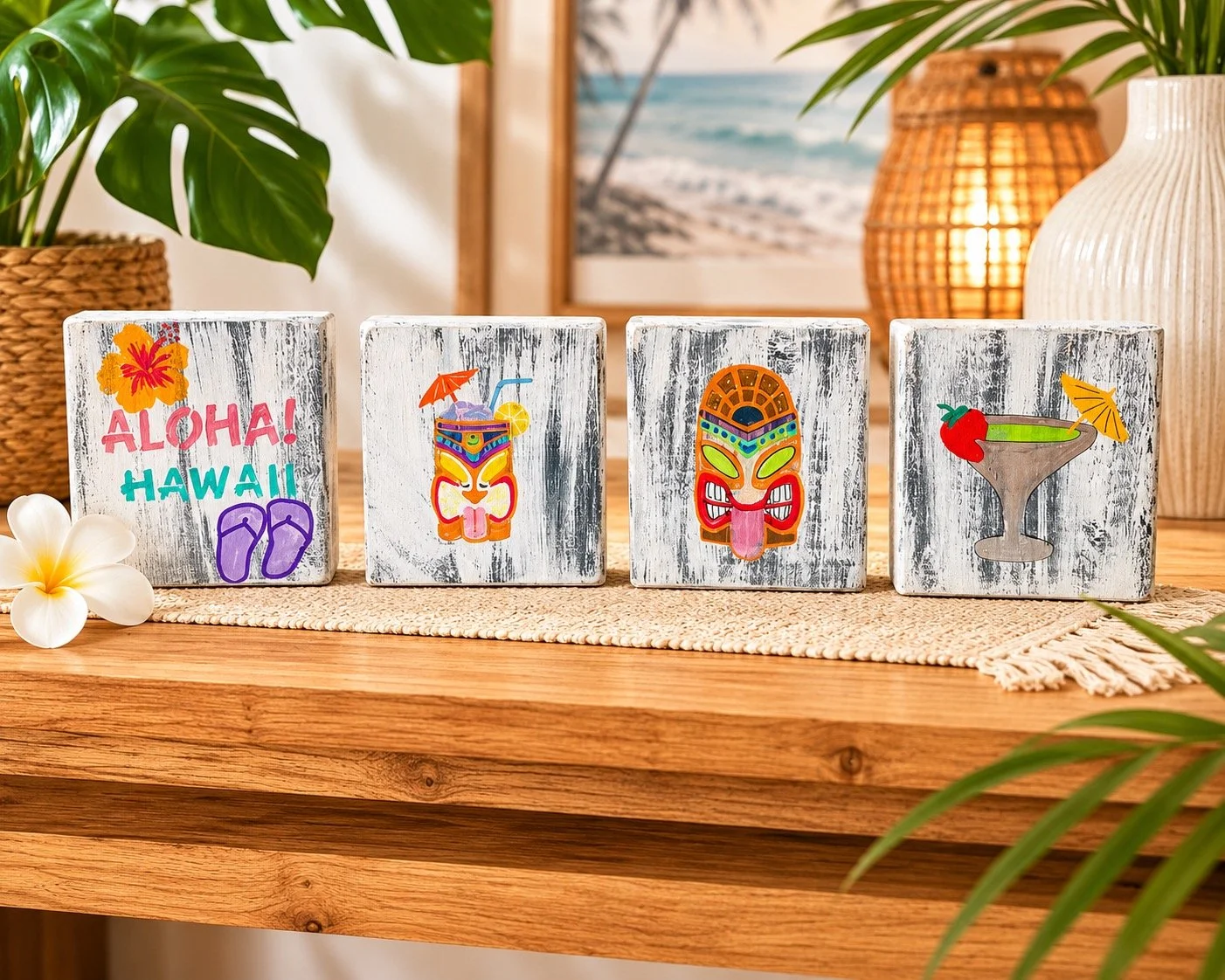 Flip Block Tiki Paradise Craft Kit