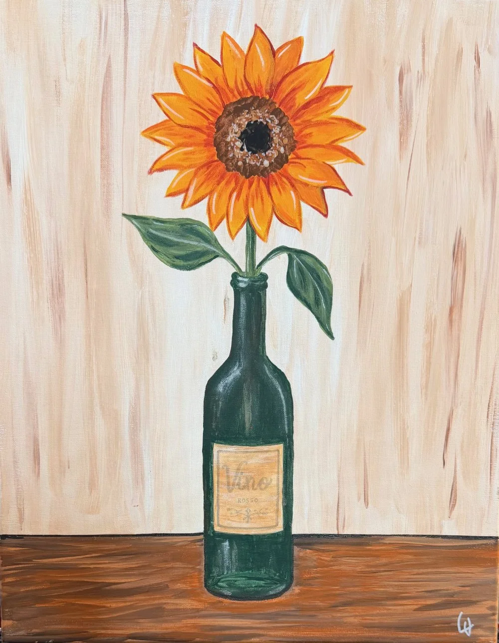 Sunflower Vintage Bottle Art Kit