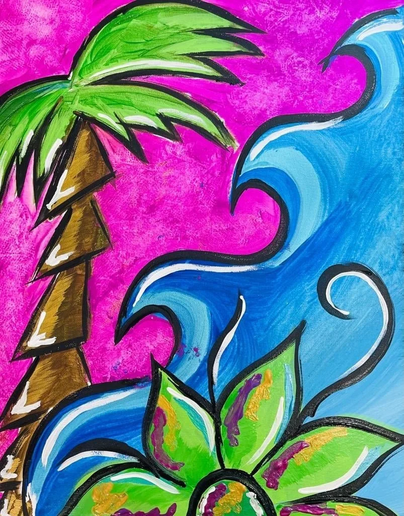 Vivid Abstract Beach Paint Kit