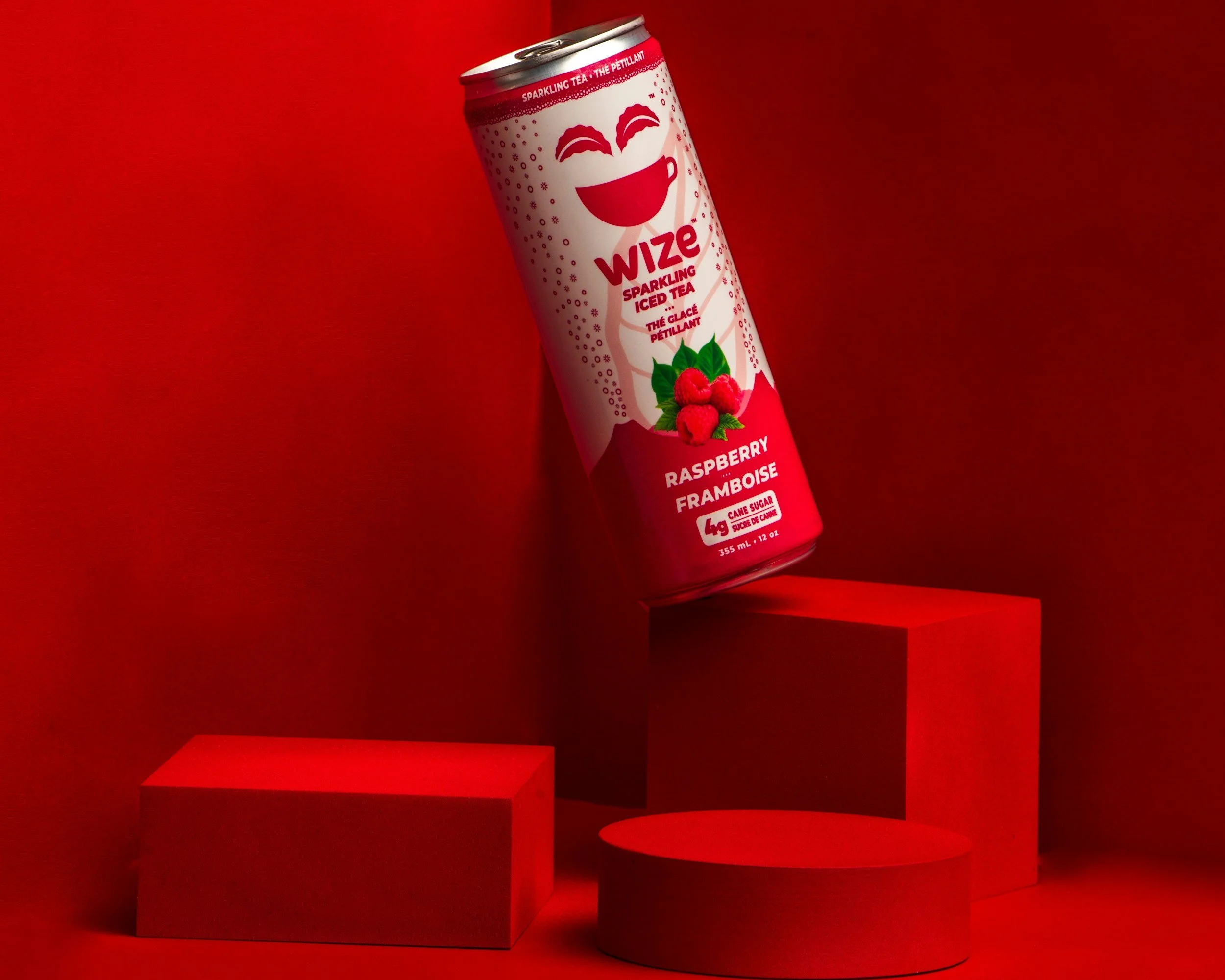 Aesthetic product display featuring beverage bottles, wellness goods, or pet products in a thoughtfully designed space.