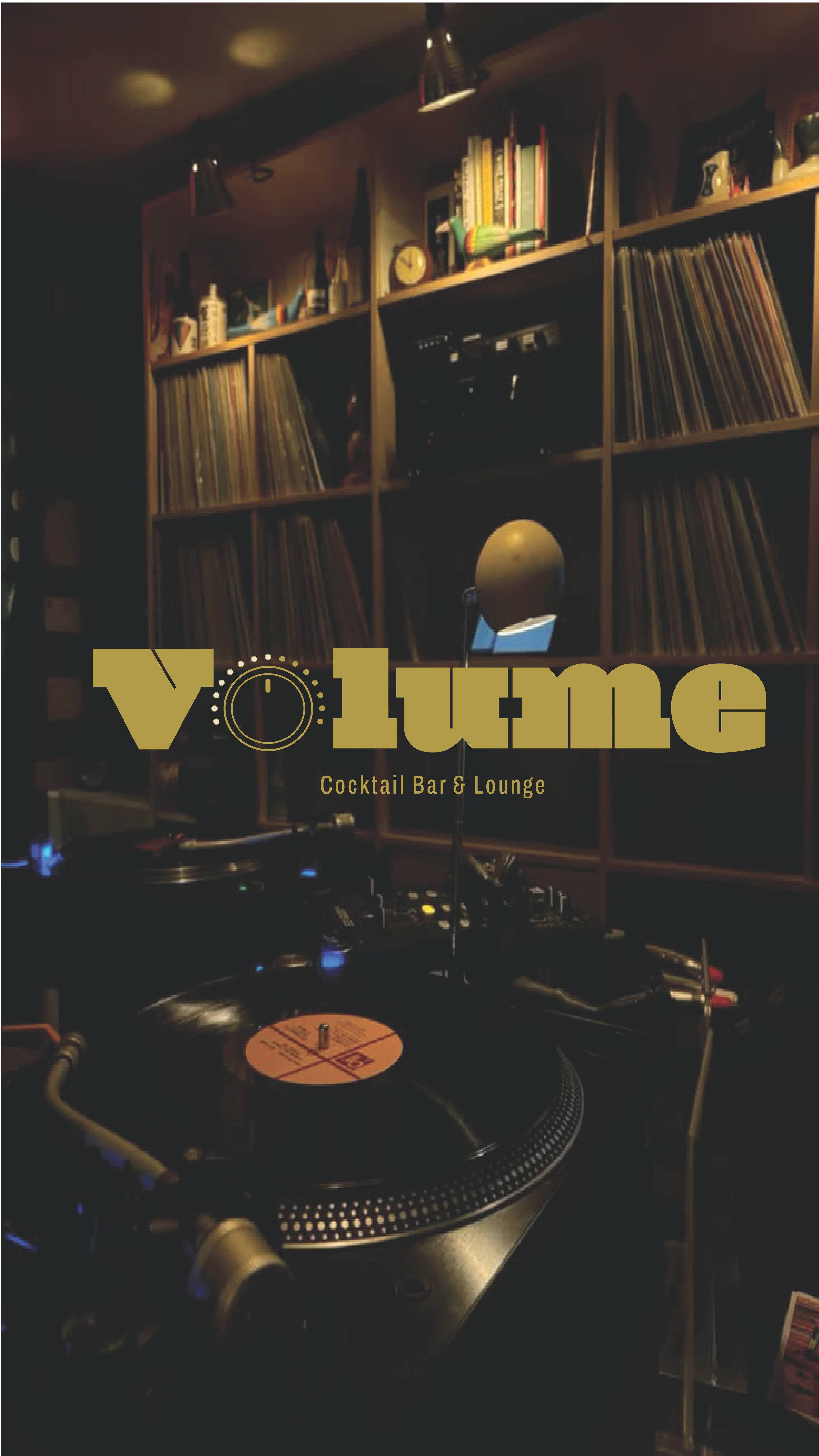 Cocktail Bar & Lounge logo displayed over a moody bar interior background.