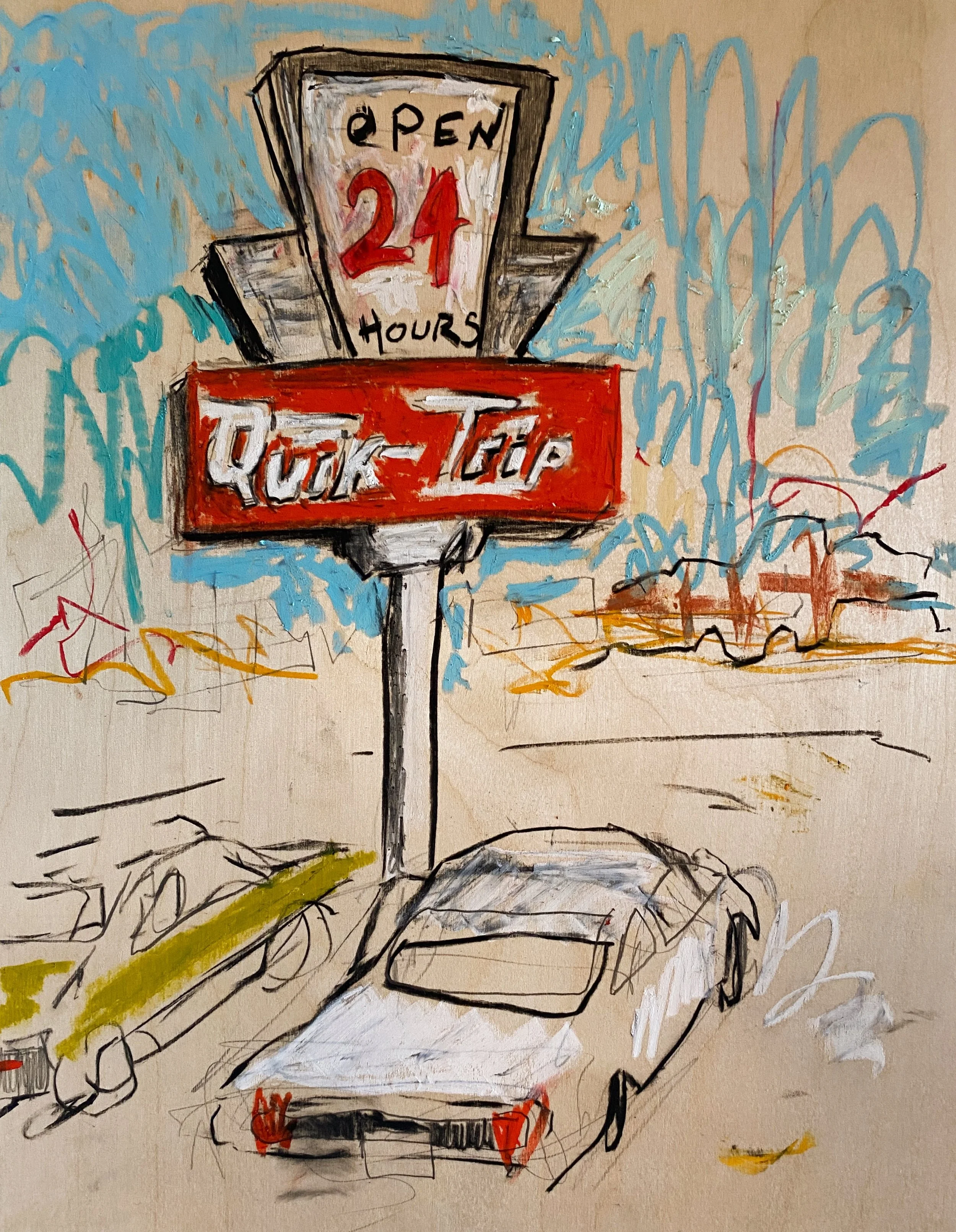 'Quik Trip' 14x11" - Available at Jack Fowler's Studio