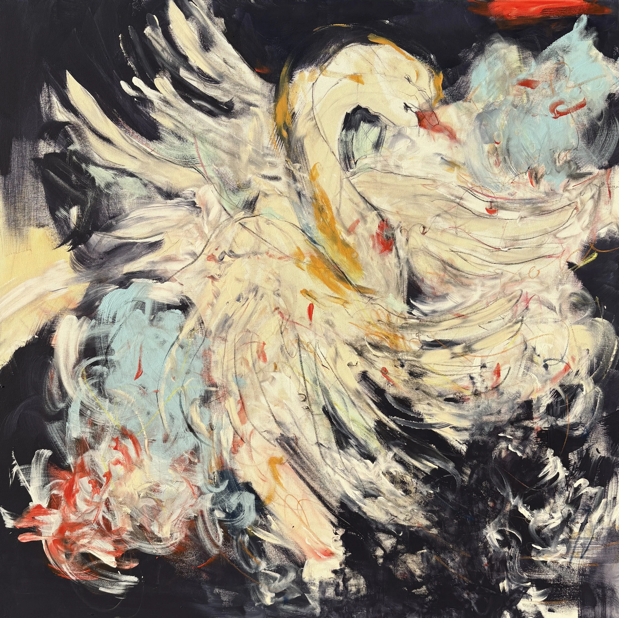'Leda & the Swan' 30x30" - Available