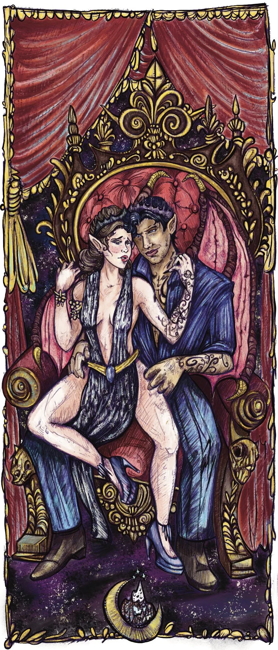 Rhysand & Feyre Bookmark 