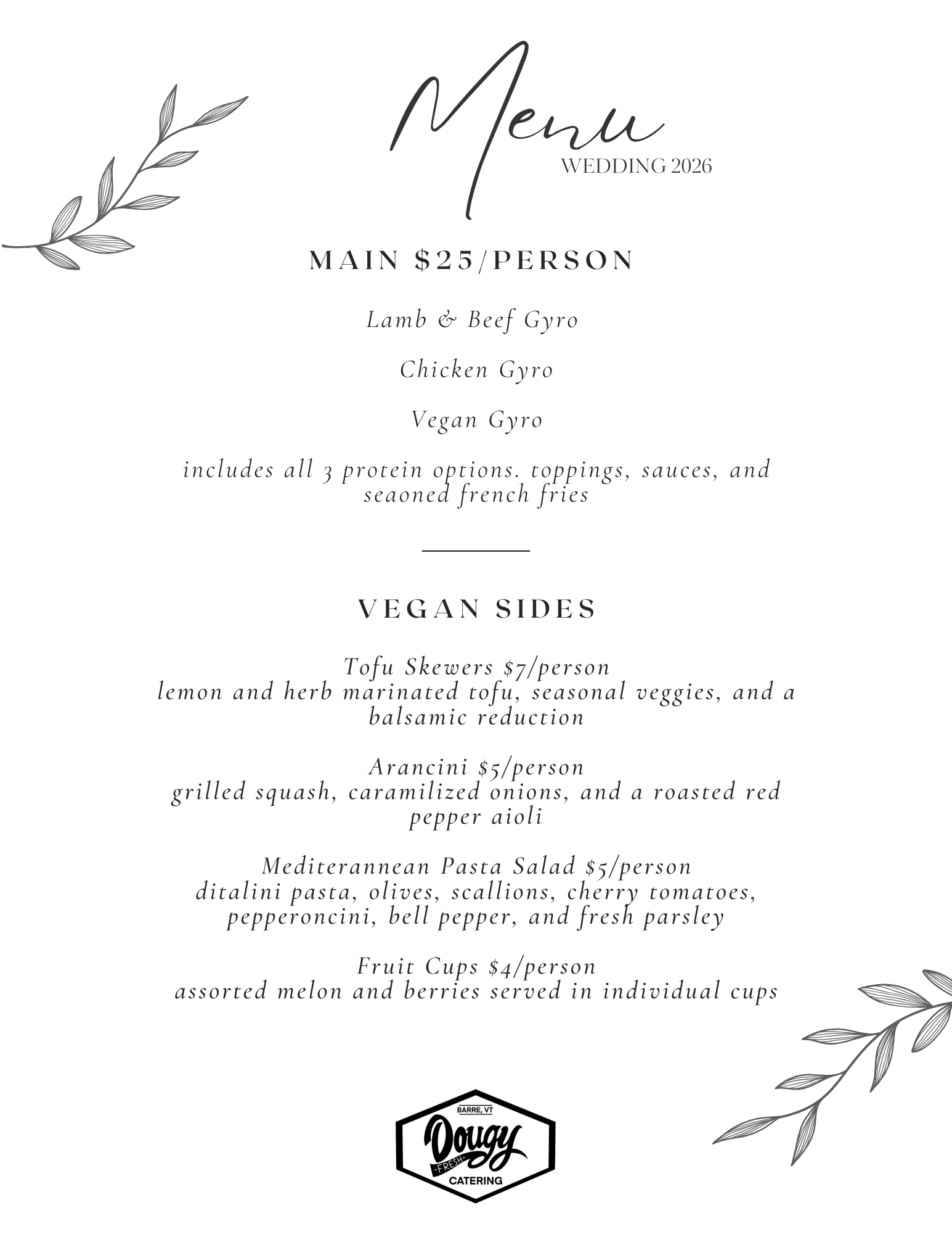 White Minimalistic Floral Wedding Menu.png
